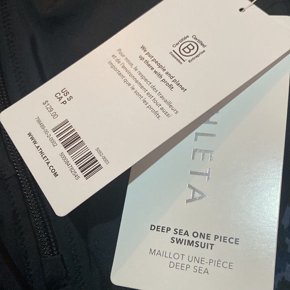 🖤 Athleta Deep Sea One Piece Swimsuit // Black - Picture 4 of 8